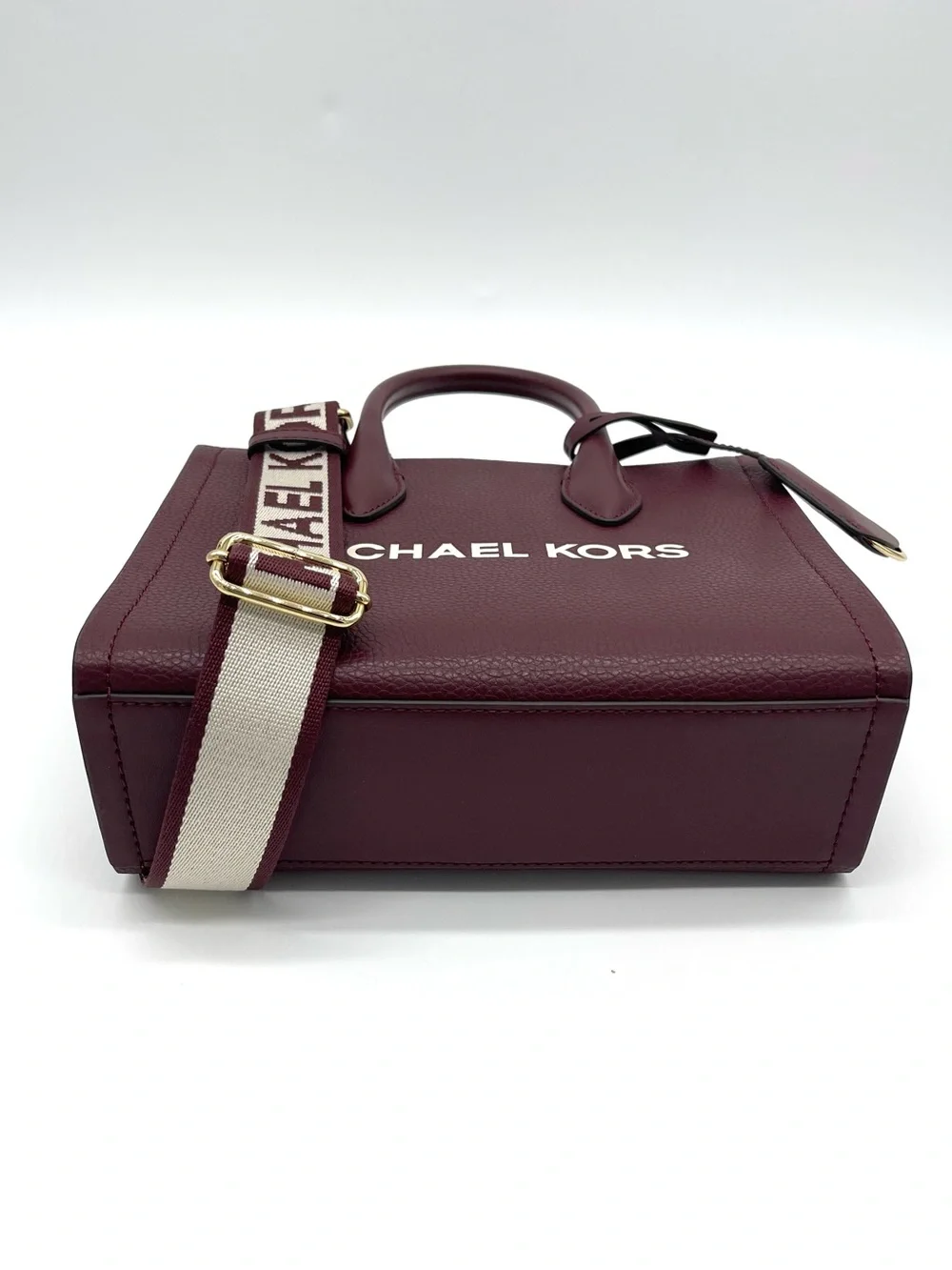 Michael Kors Small Mirella Leather Tote Crossbody Bag with Signature Strap
